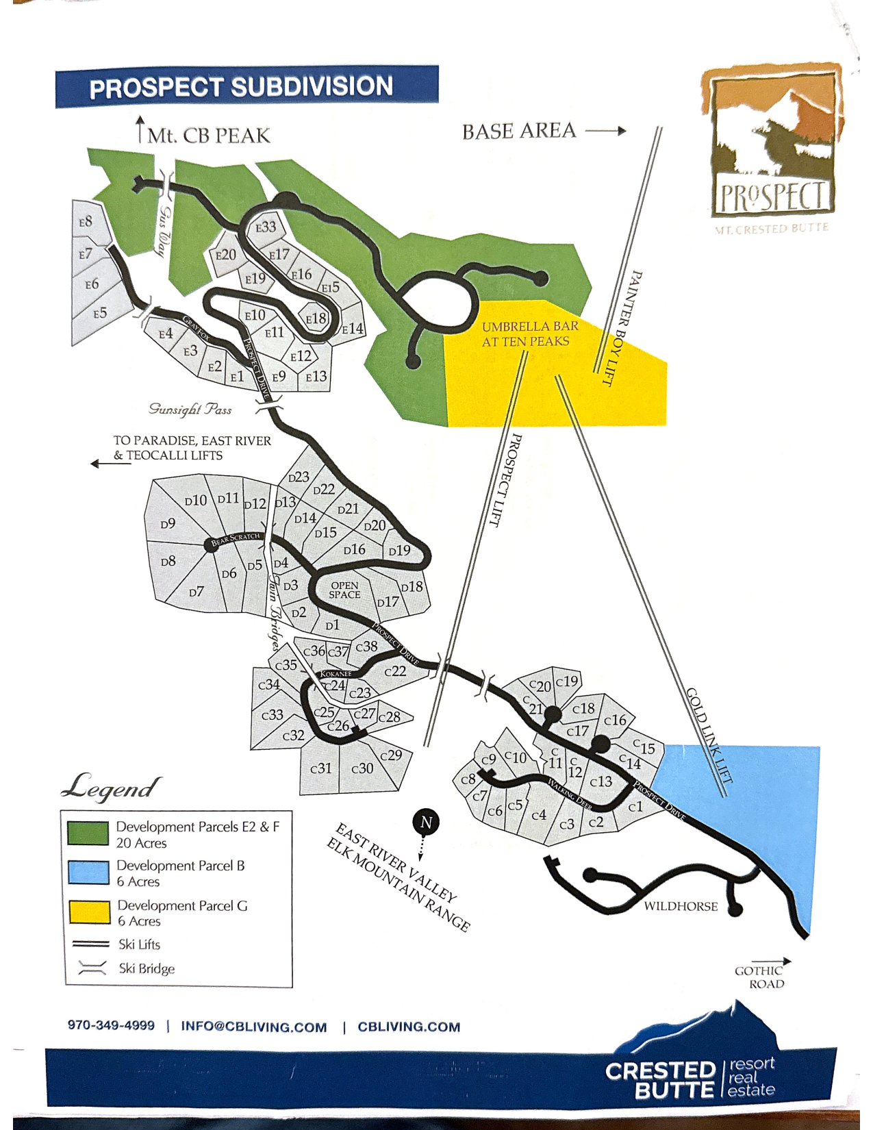 Prospect subdivision map